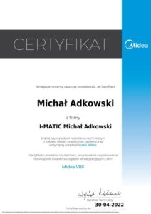 Klimatyzacja-Warszawa-Certyfikat-Midea_VRF_I-MATIC-212x300