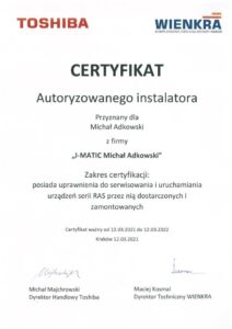 Klimatyzacja-Warszawa-Certyfikat-Toshiba-I-MATIC-212x300